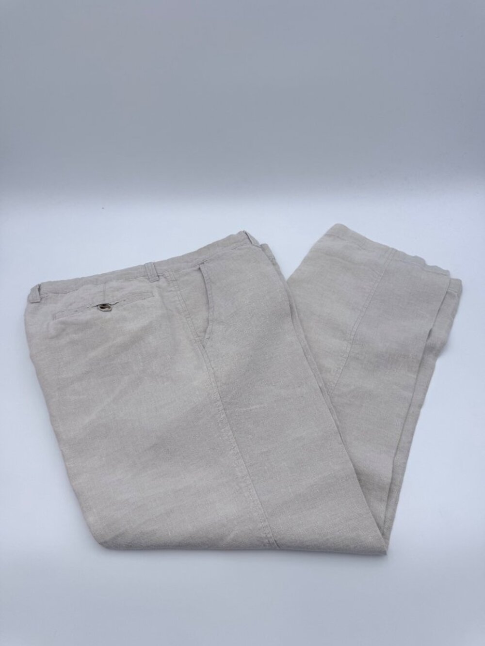Old Navy Mens100% Linen Beige Pants Size 36x34 Lightweight Casual Wear - Picture 8 of 9